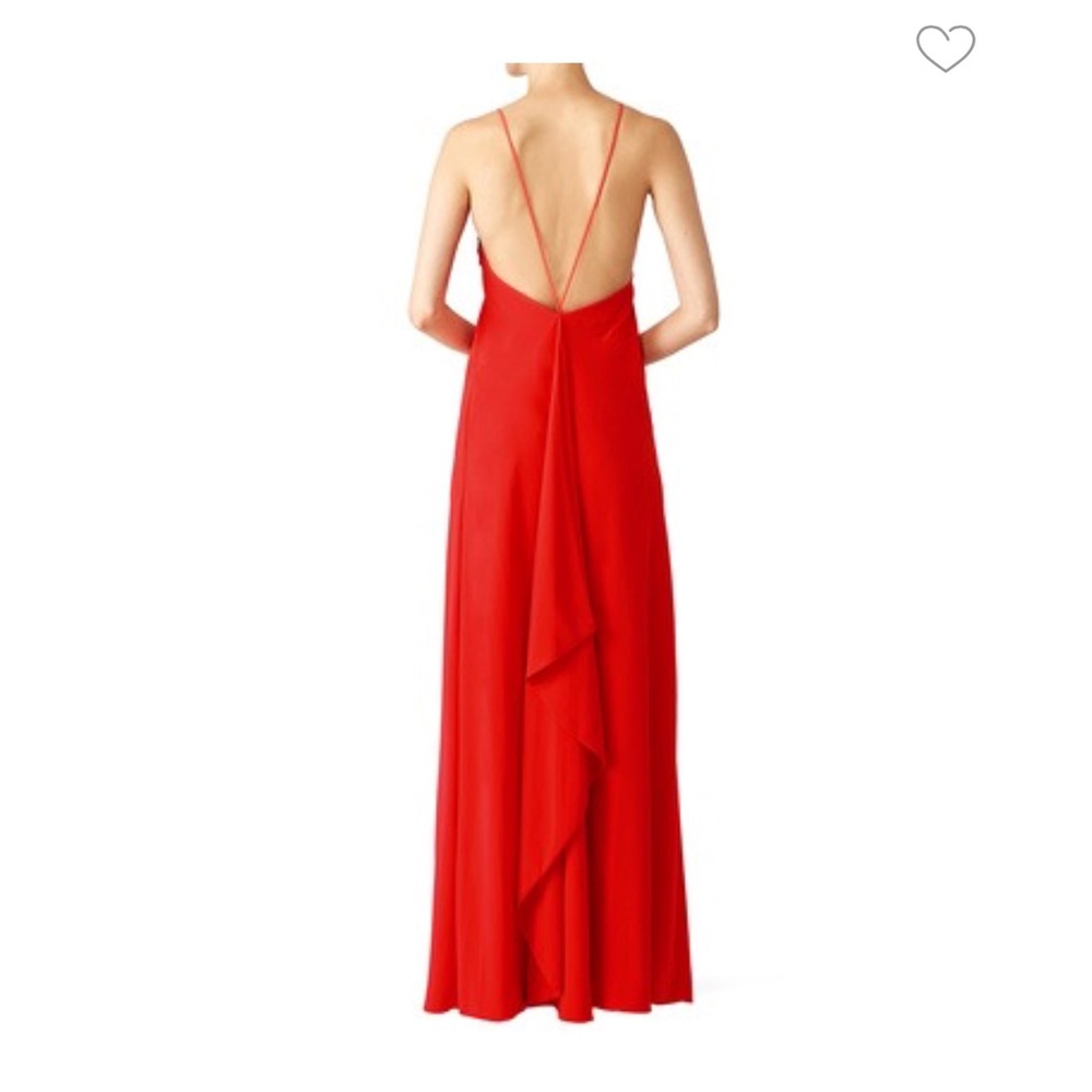 Jill Jill Stuart - poppy red ruffle gown